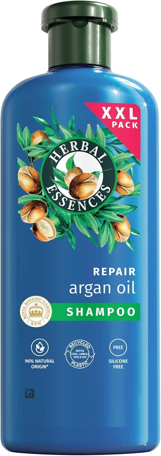 Herbal Essences Champô reparador óleo argão 680 ml cabelo danificado. Hidratação intensa. De origem natural. Sem silicone