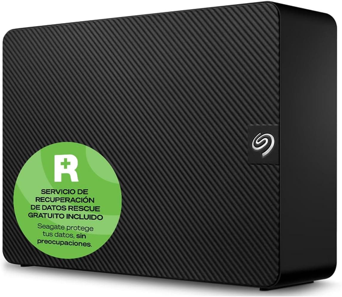 Seagate Expansion Desktop 10 TB, unidade de disco rígido externa HDD, 3,5 polegadas, USB 3.0, PC & Notebook, Rescue Services (STKP10000402)