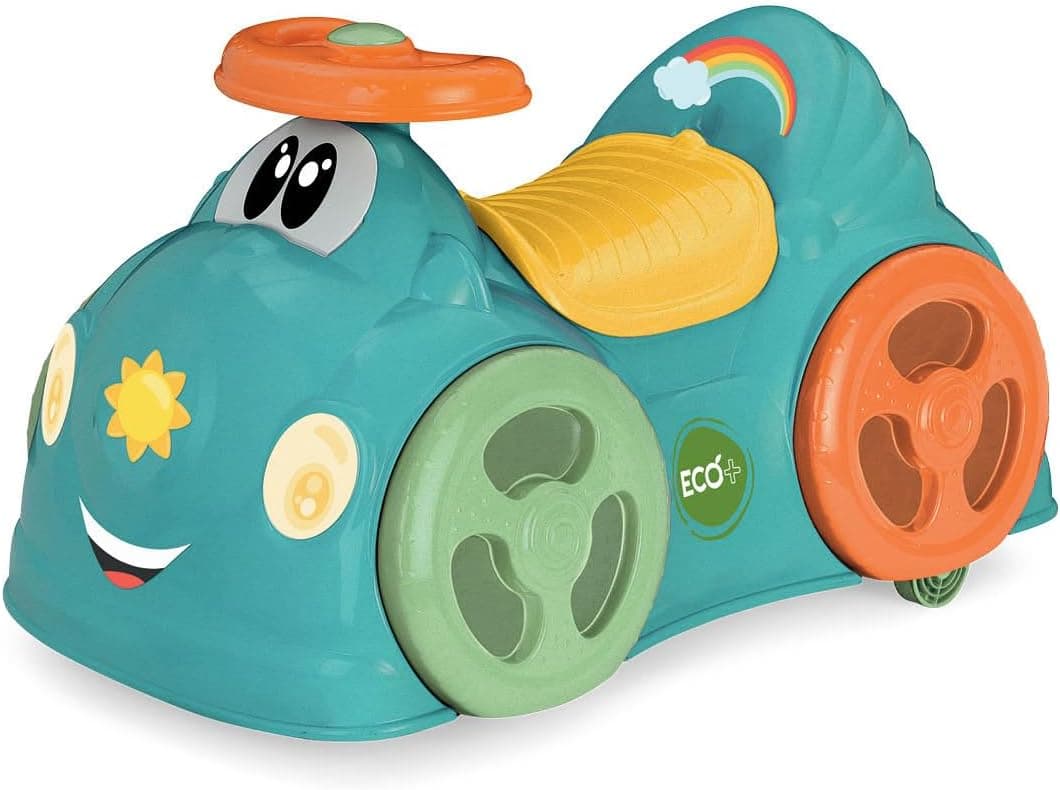 Chicco All Around, Eco + verde água, corredores para crianças de 1 a 3 anos (máx. 20 kg), fabricado na Itália, 75% plástico reciclado, rodas giratórias, laxon mecânico, autocolantes incluídos