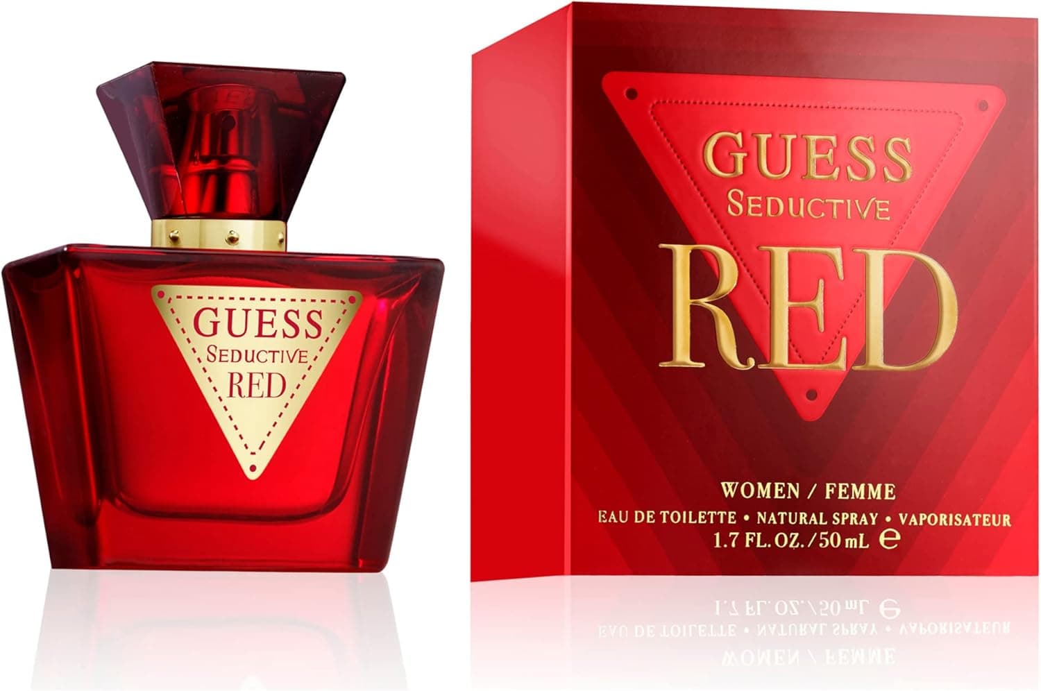 GUESS Seductive Red, Eau de Toilette para mulher, Colónia Gourmand, fragrância sexual, longa duração, 50 ml