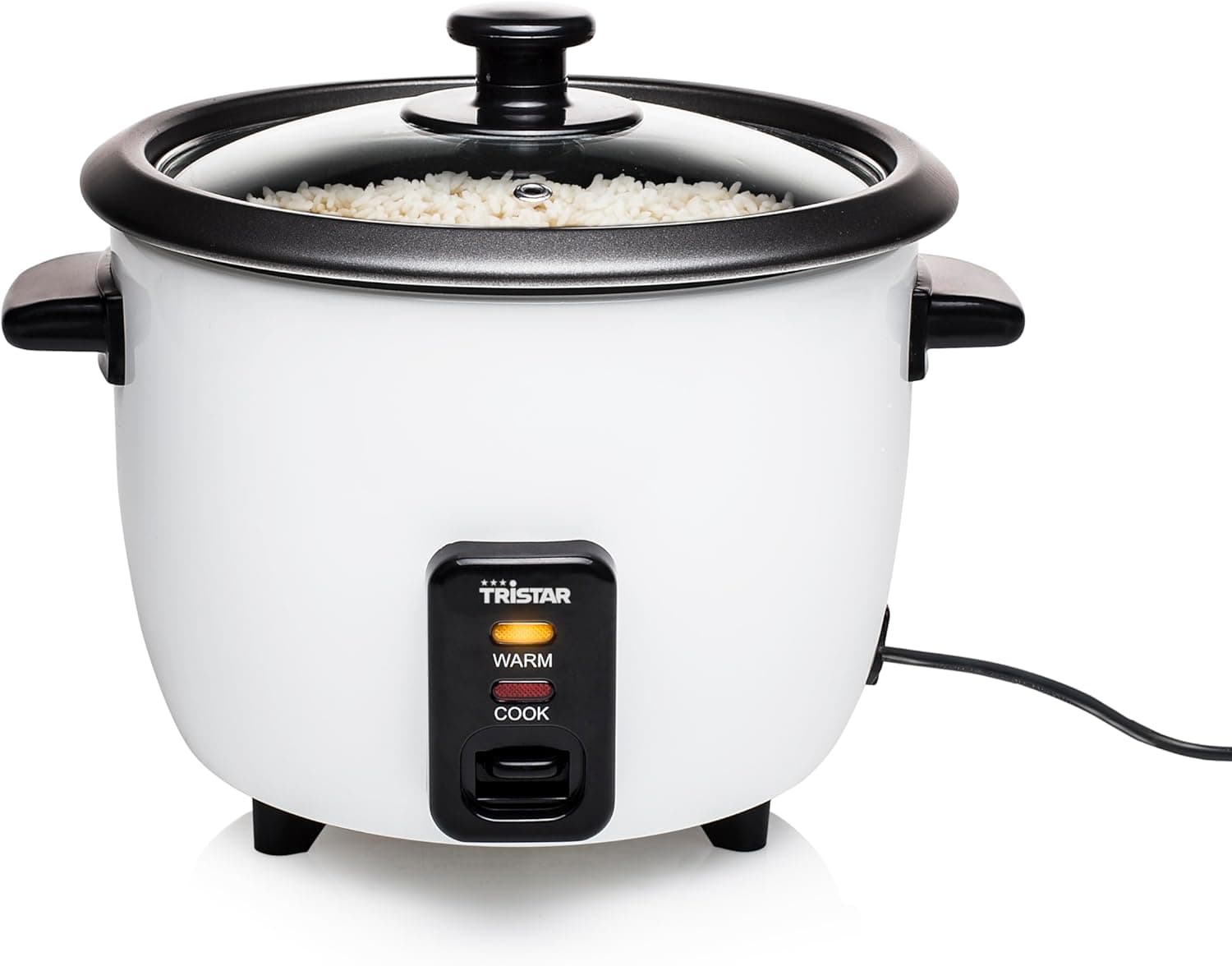 Tristar Arrozeira, panela de arroz com capacidade para 0,6 L, conserva a temperatura, desliga-se automaticamente, inclui copo de graduado, espátula e colher com 300 W