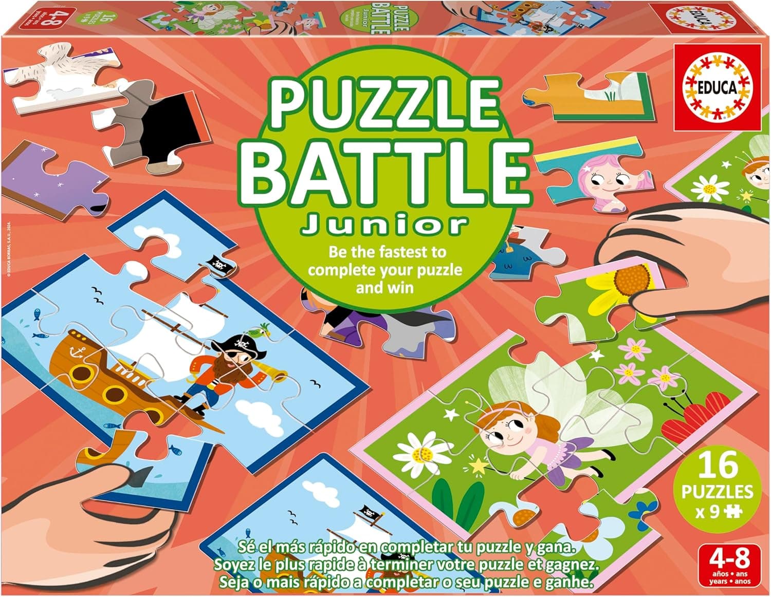 Educa Battle Miscellanea | Puzzle de peças para crianças a partir dos 4 anos