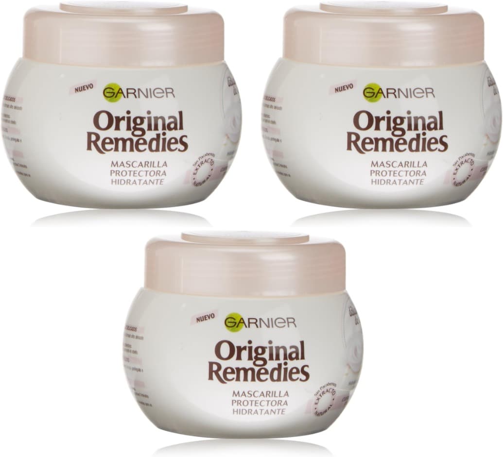 Garnier Original Remedies | Máscara hidratante de aveia para cabelo, 340 ml x 3