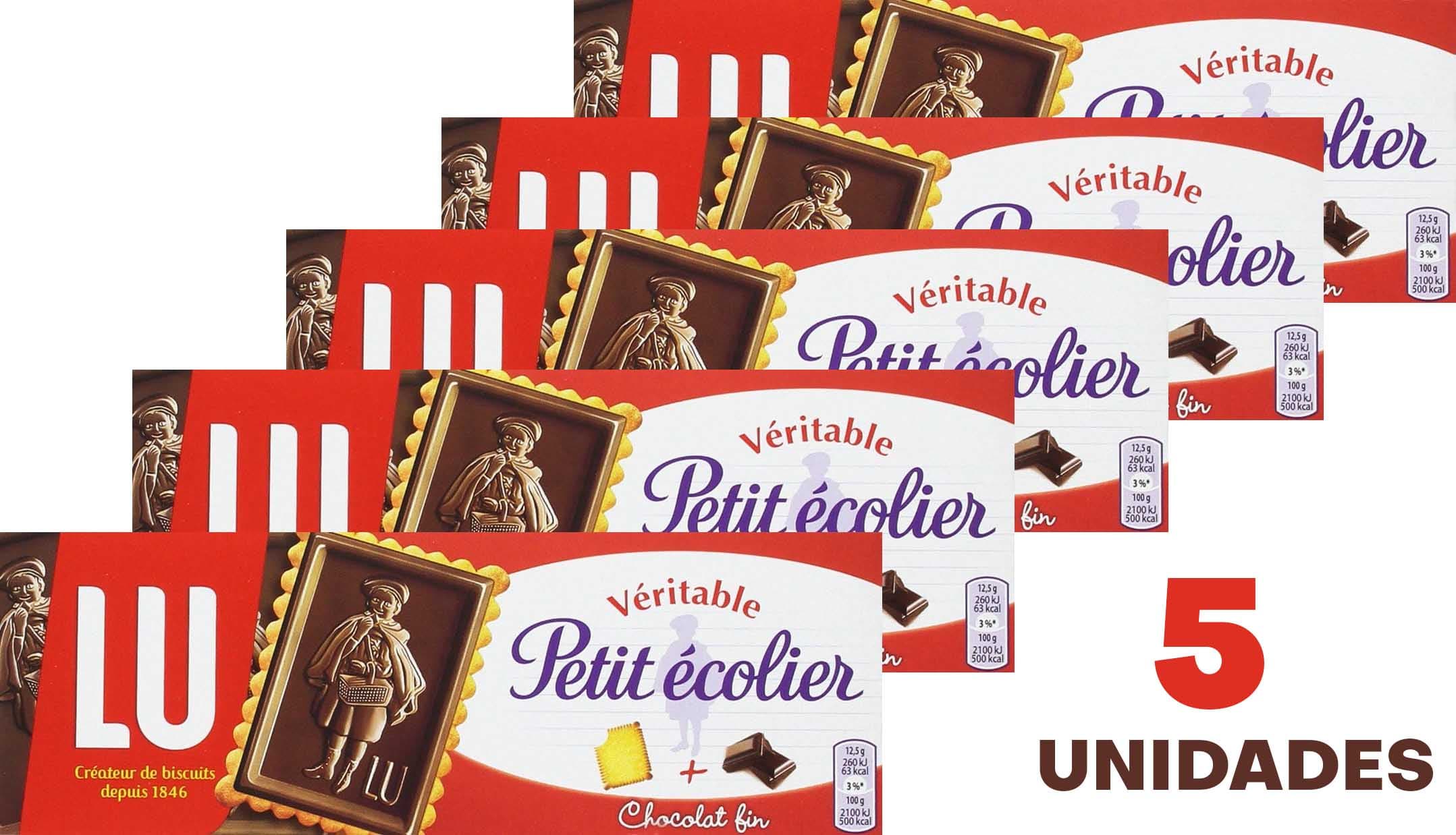 LU Petit Écolier bolachas com tablet de chocolate preto, 150g