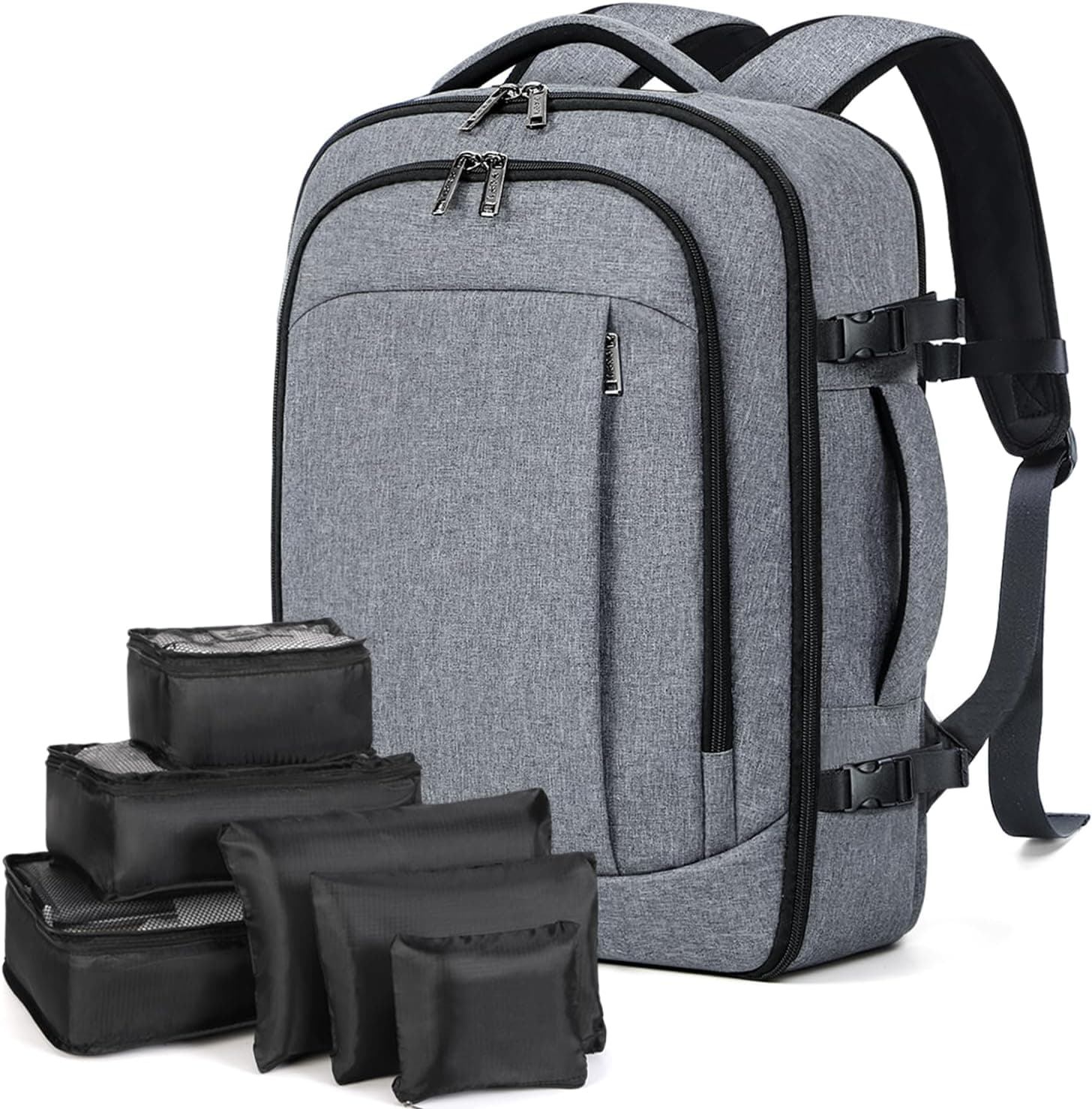 Lekespring Mochila de viagem para cabine de avião, 40 x 20 x 25 cm | com 6 malas organizadoras 