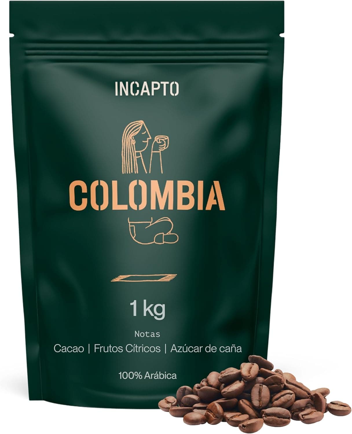 Incapto Café de Especialidade | Grão 100% arábica origem Colômbia torrado artesanal 1 kg