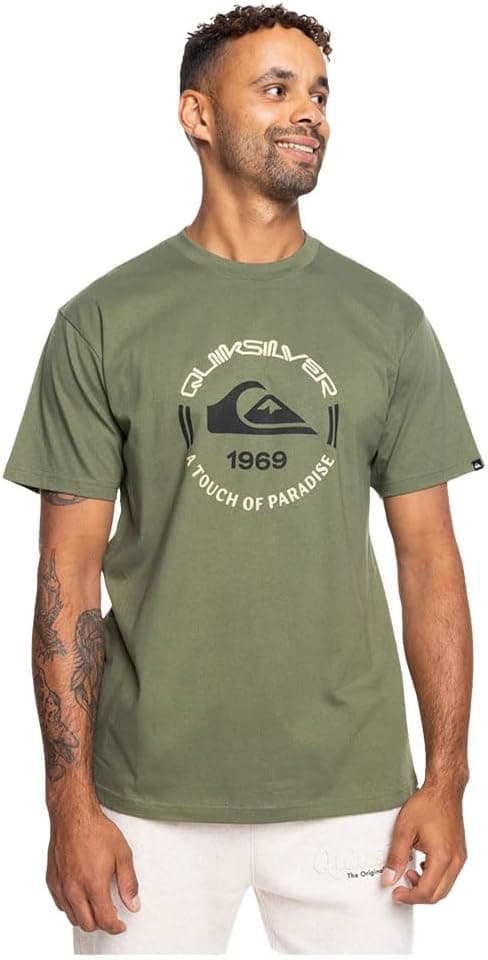 Quiksilver Logótipo círculo SS t-shirt para homem - L