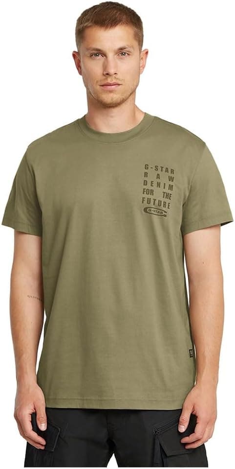 G-STAR Hombre Text Chest T-Shirt
