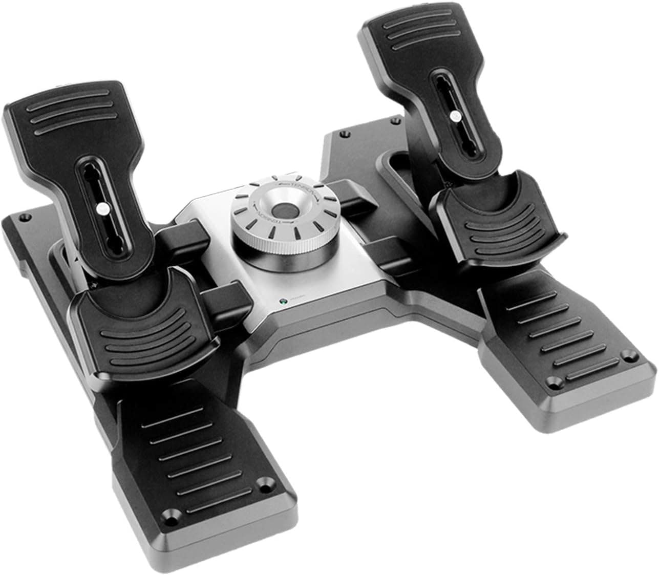 Logitech G Saitek Pro Flight Rudder Pedals, lemão/pedais de voo e travão para simulação de voo, centralização automática, tensão ajustável, USB, PC - preto