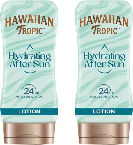 Hawaiian Tropic After Sun Air Soft - loção hidratante ultra leve para após a exposição ao sol, fragrância de coco e papaia - formato: 180 ml