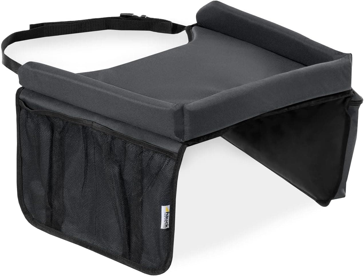 hauck Play On, bandeja de jogos de viagem, mesa dobrável para carros, acessório para cadeiras de automóvel grupo 1 tapetes de ginásio, poliéster, preto, normal