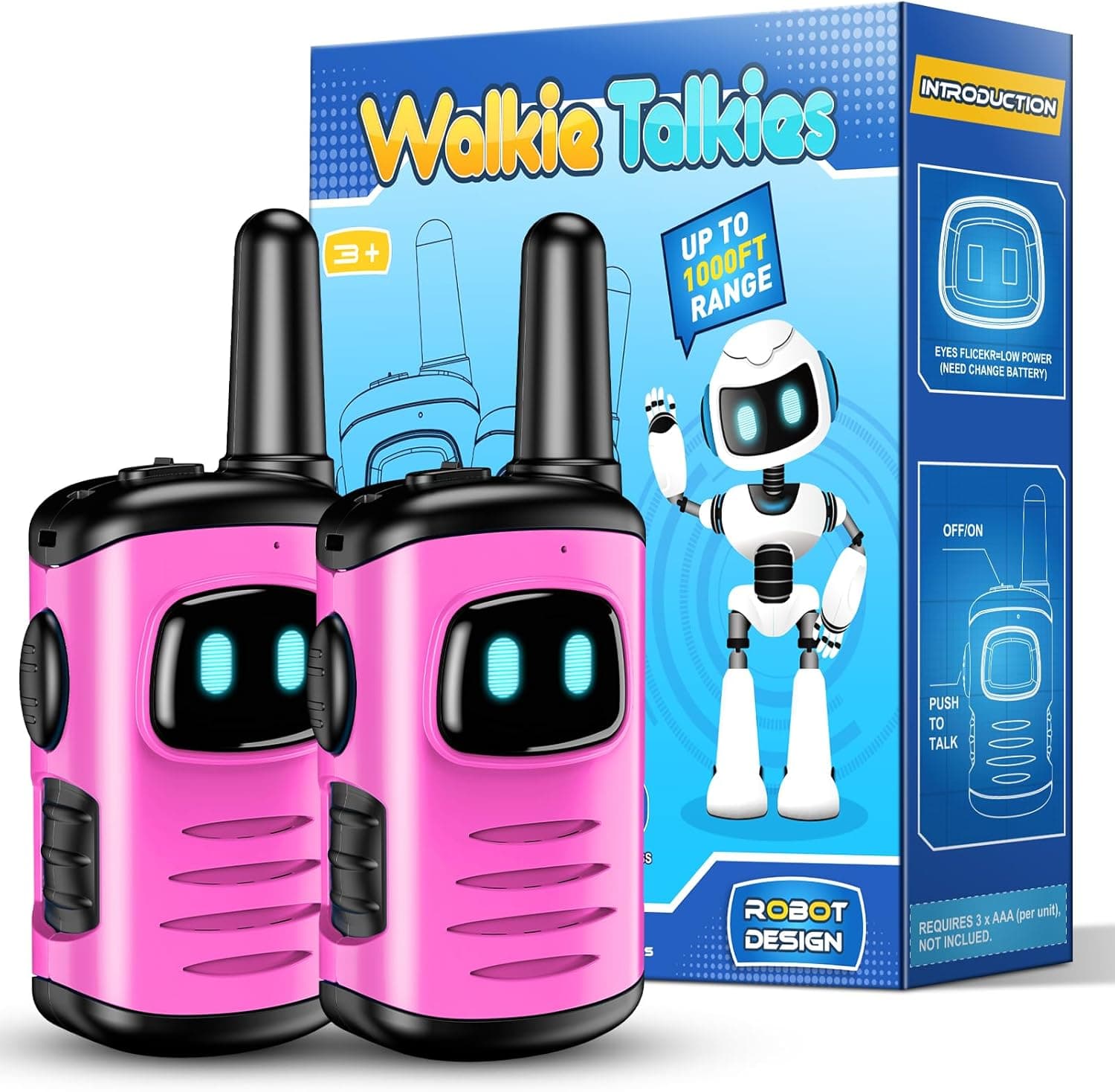 EUCOCO Presente menina 3 4 5 6 7 8 9 anos, brinquedos menina 3-10 anos walkie talkie menina presentes para aniversário de crianças brinquedos para meninas dos 6 aos 7 anos ideias presentes originais