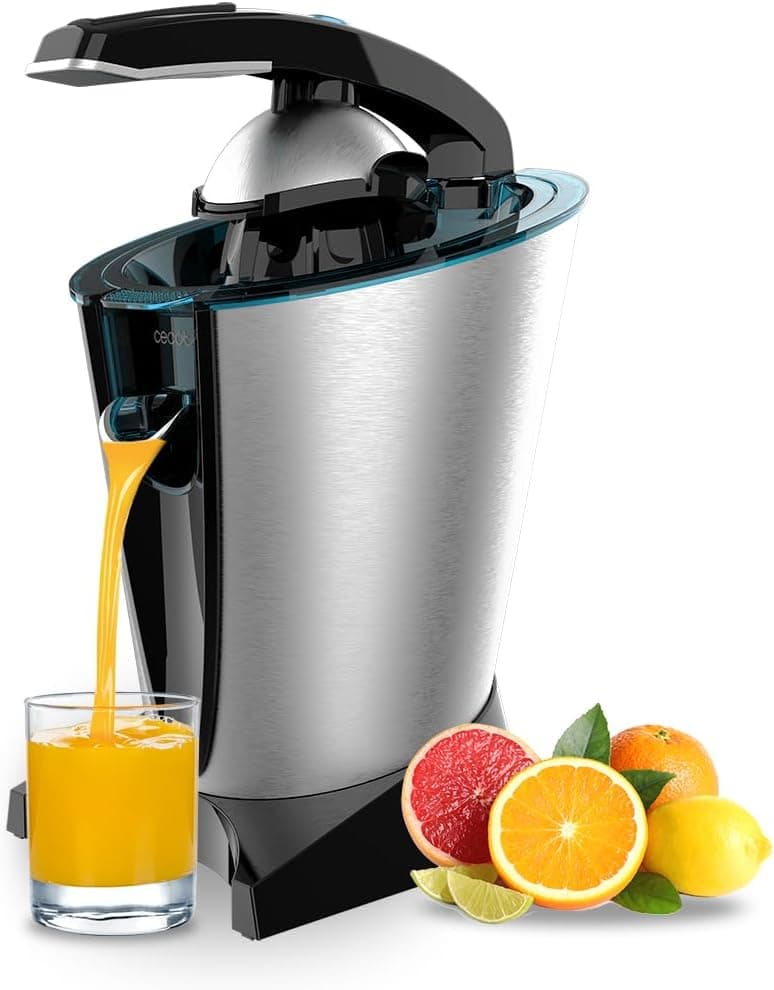Cecotec EssentialVita Hyden 600 Steel Essential. 600 W, Filtro de aço inoxidável, 2 cones removíveis, alavanca de pressão, sistema anti-gotejamento