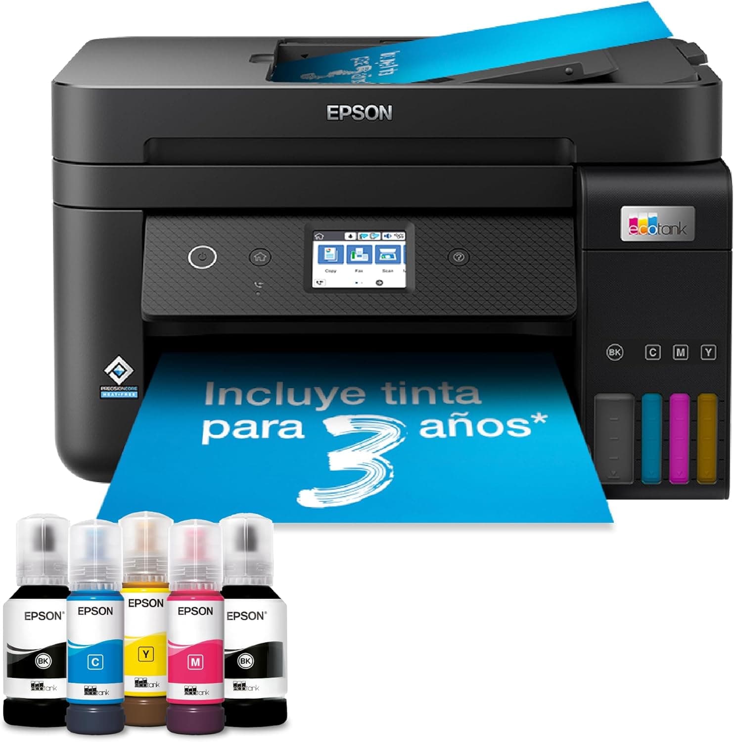 Impressora multifunções EcoTank ET-4850 A4 com depósito de tinta, acesso Wi-Fi e até 3 anos de tinta incluída
