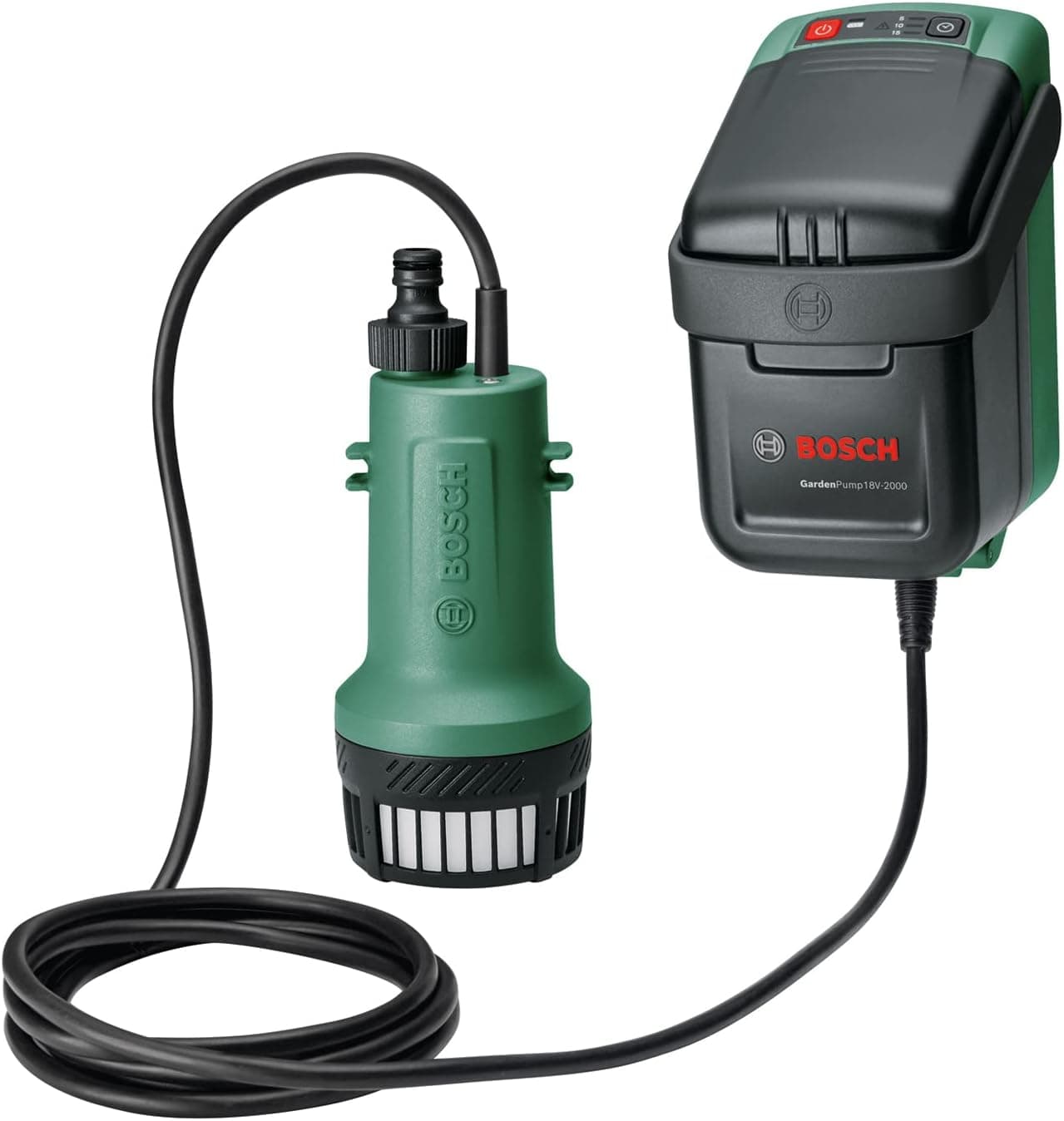 Bosch Home and GardenBomba de água submergível a bateria GardenPump (sistema de 18 V, sem bateria, em caixa)