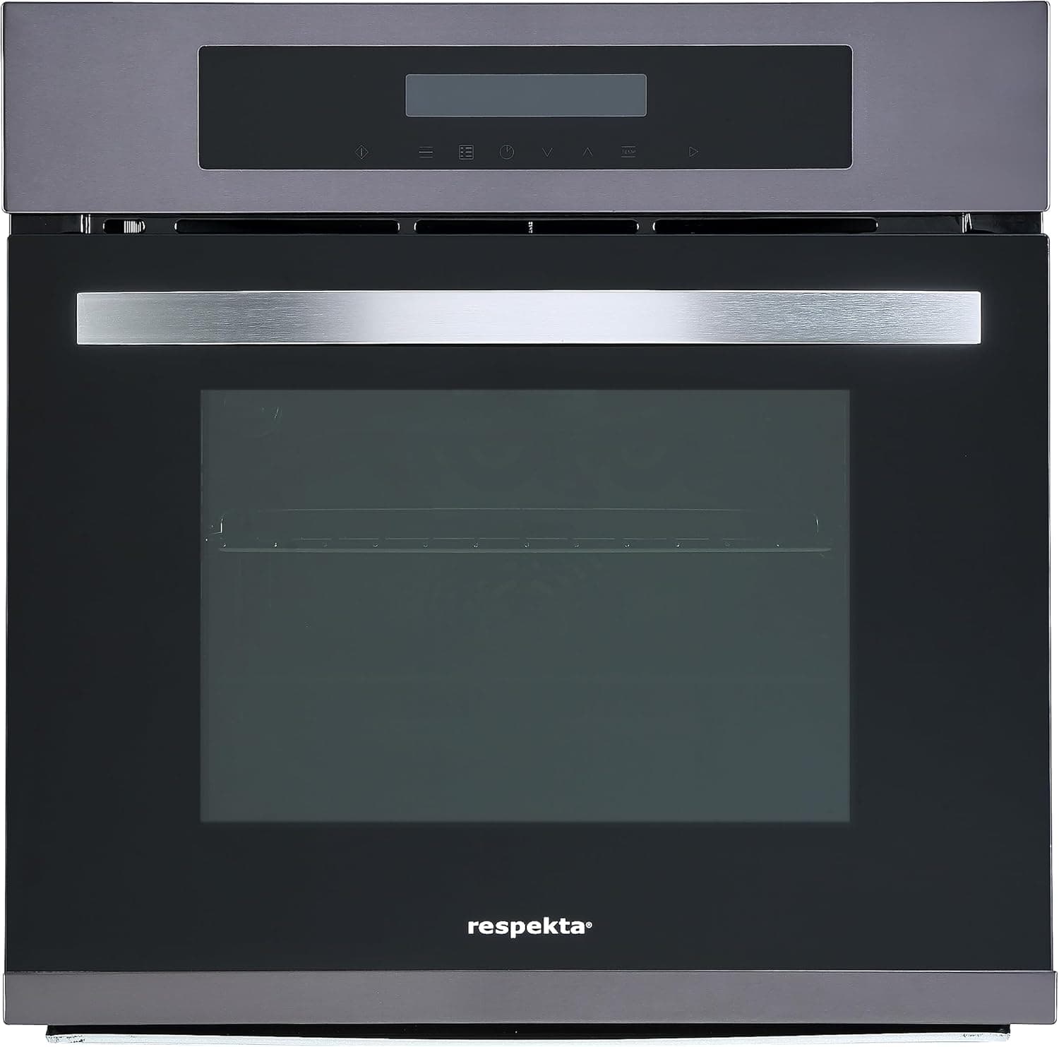 Respekta DIGI8BLACKSTEEL | Forno de encastrar com 11 modos, temporizador LED, 66 L e função Eco em acabamento Black Steel