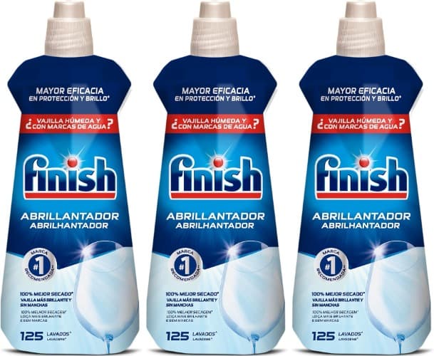Finish abrillantador para máquina loiça 500 ml líquido com tecnologia Powerball para brilho e secagem eficaz