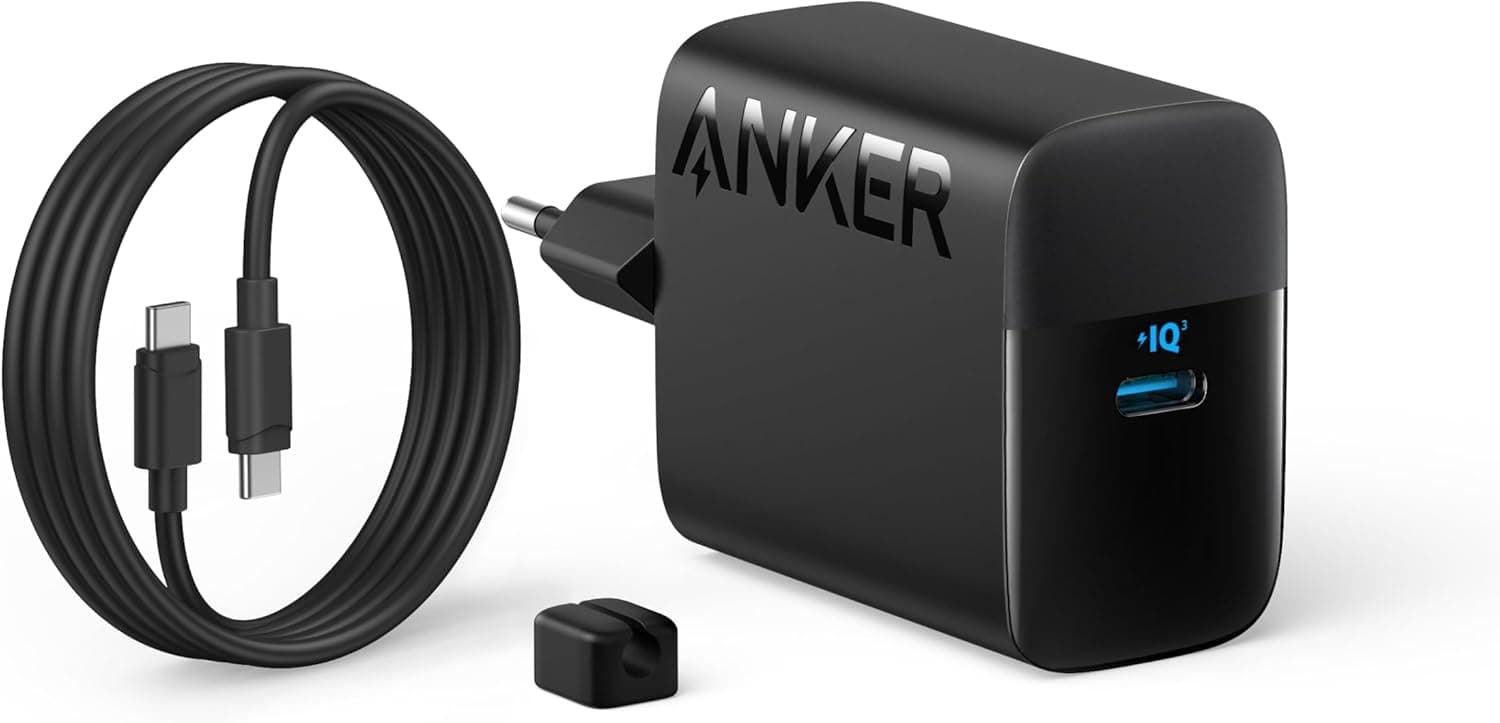 Anker Carregador super rápido USB-C de 45 W, carregador com cabo USB-C compatível com carregamento rápido PPS
