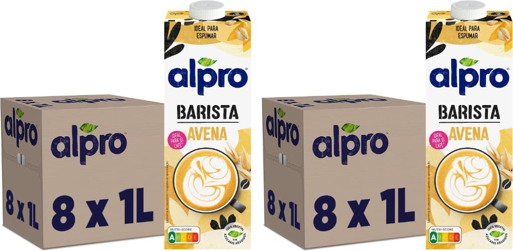 Alpro Barista Aveia | Bebida vegetal de aveia para café, 1 L x 16