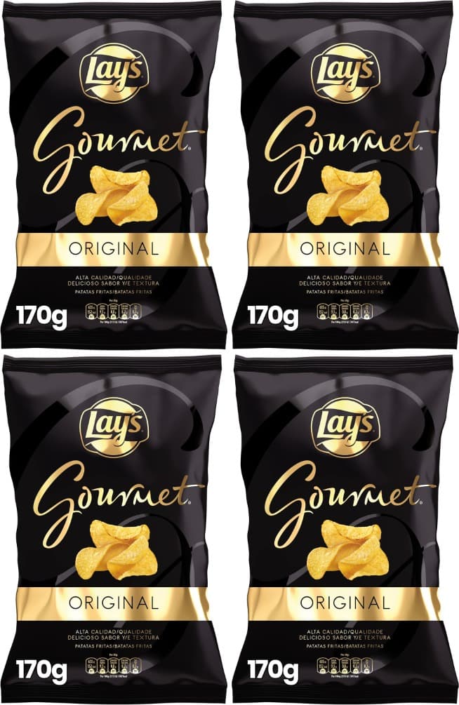 Lay's Gourmet Patatas Fritas con Sal, 170g, Sabor Salado