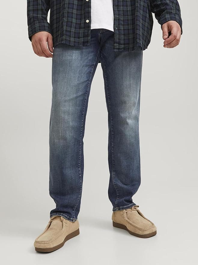 JACK & JONES Slim Straight-fit Jeans Jjitim Jjoriginal Calças de Ganga para Homem