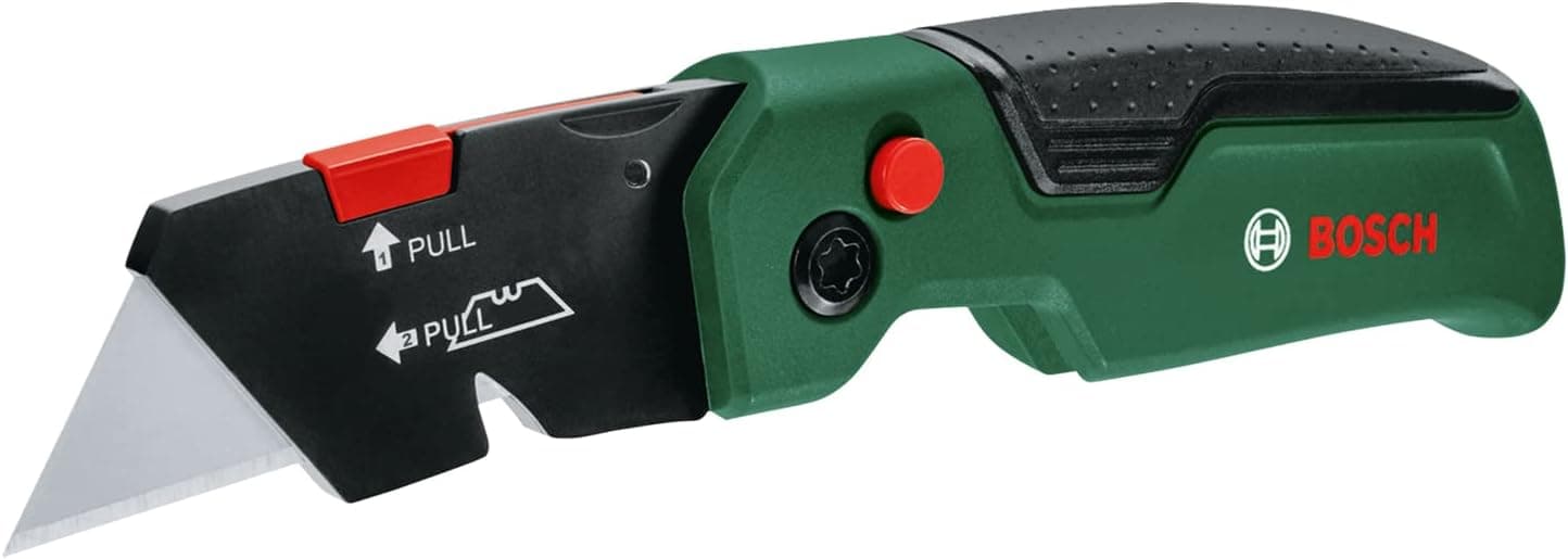 Bosch Home and Garden | Faca multiusos dobrável em aço inoxidável com abertura fácil e 3 lâminas