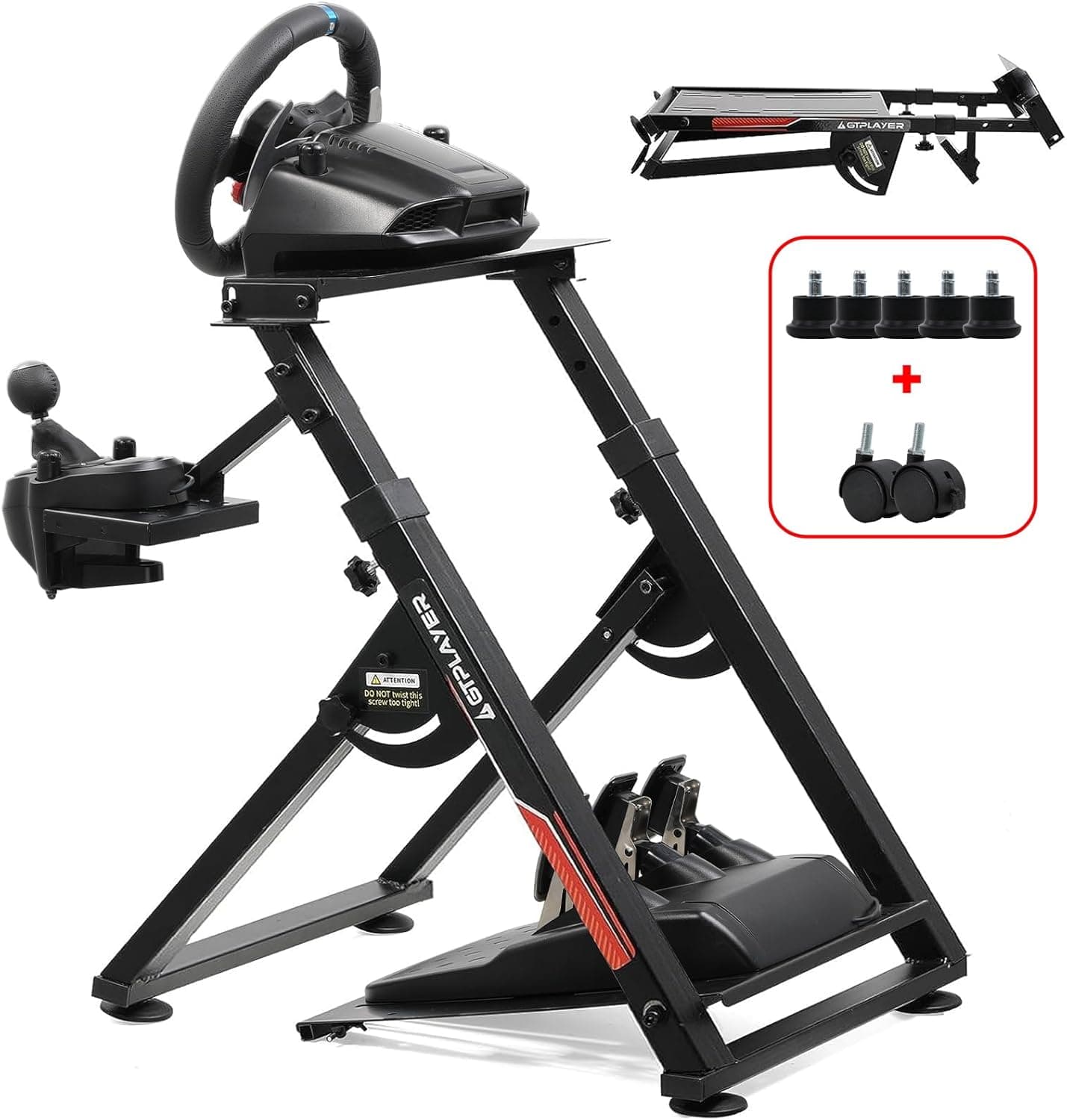 GTPLAYER Suporte volante dobrável simulador de condução Cockpit Simracing volante G29 G25 G27 G920 não inclui pedais de mudança de volante