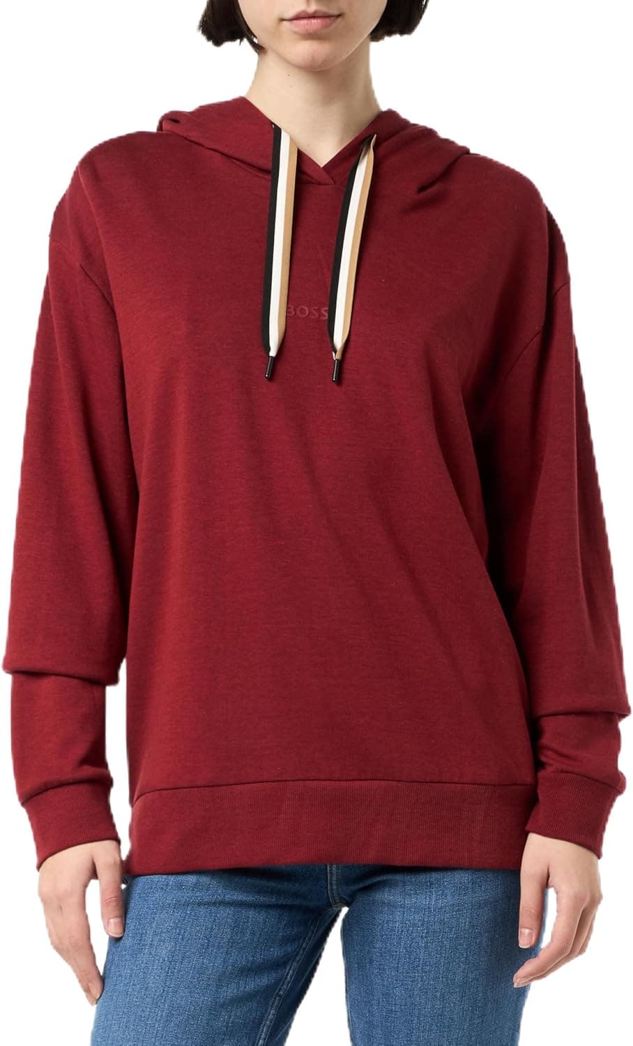 BOSS CP Stripe_Hoodie camisola Loungew para mulher