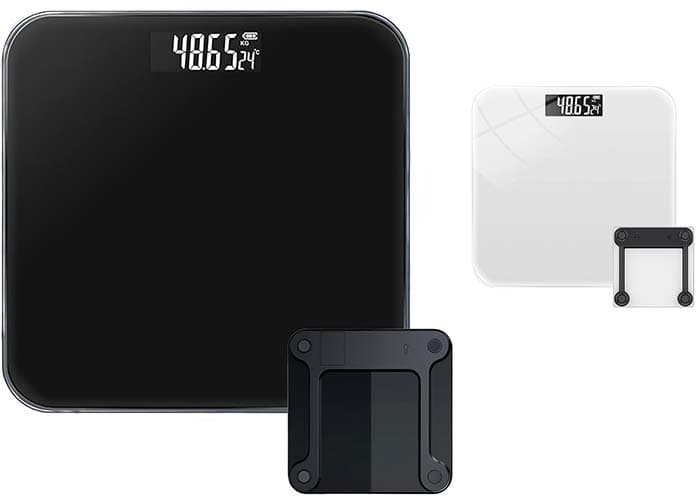 Balança de casa de banho digital com ecrã LCD, ultra fina 2 cm, capacidade de 180 kg, precisão 50 g, ligar/desligar automático