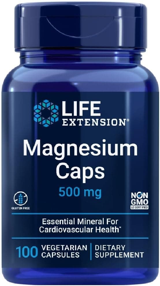 Life Extension Magnésio Cápsulas 500 mg - 100 cápsulas vegetarianas