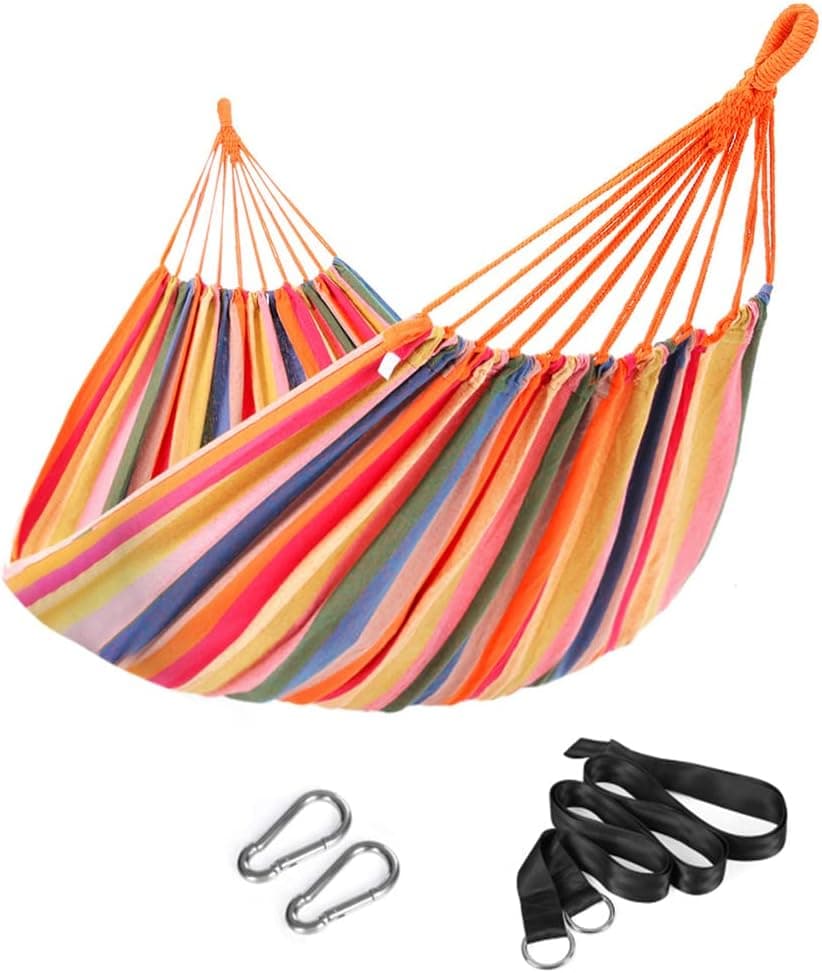SONGMICS GDC1 5C | Rede dupla 210 x 150 cm com capacidade até 300 kg, inclui bolsa de transporte, cintas e mosquetões