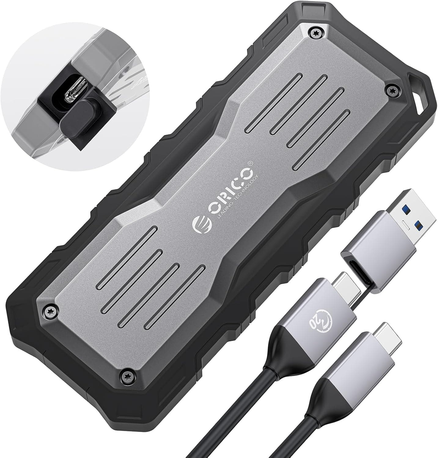 ORICO O20 512 GB | SSD portátil USB 3.2 Gen 2x2 até 2000 MB/s para armazenamento externo