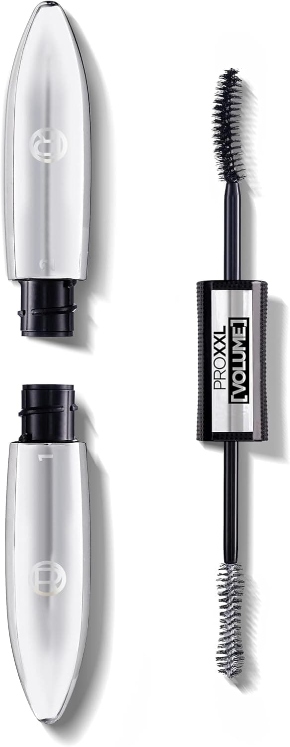 L'Oréal Paris Máscara Volume XXL para pestanas volumosas, máscara em 2 passos, para pestanas fortes e densas, como as do salão de beleza, PRO XXL Volume, preto