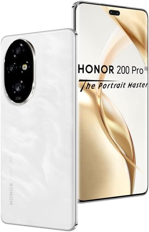 HONOR 200 Pro Smartphone 5G - ROM 512GB,Bateria 5200 mAh, Snapdragon 8s Gen 3 (4 mm),Câmara tripla 50 MP,Ecrã 6,78'', Dual SIM, NFC, MagicOS 8.0/Android 14 - branco