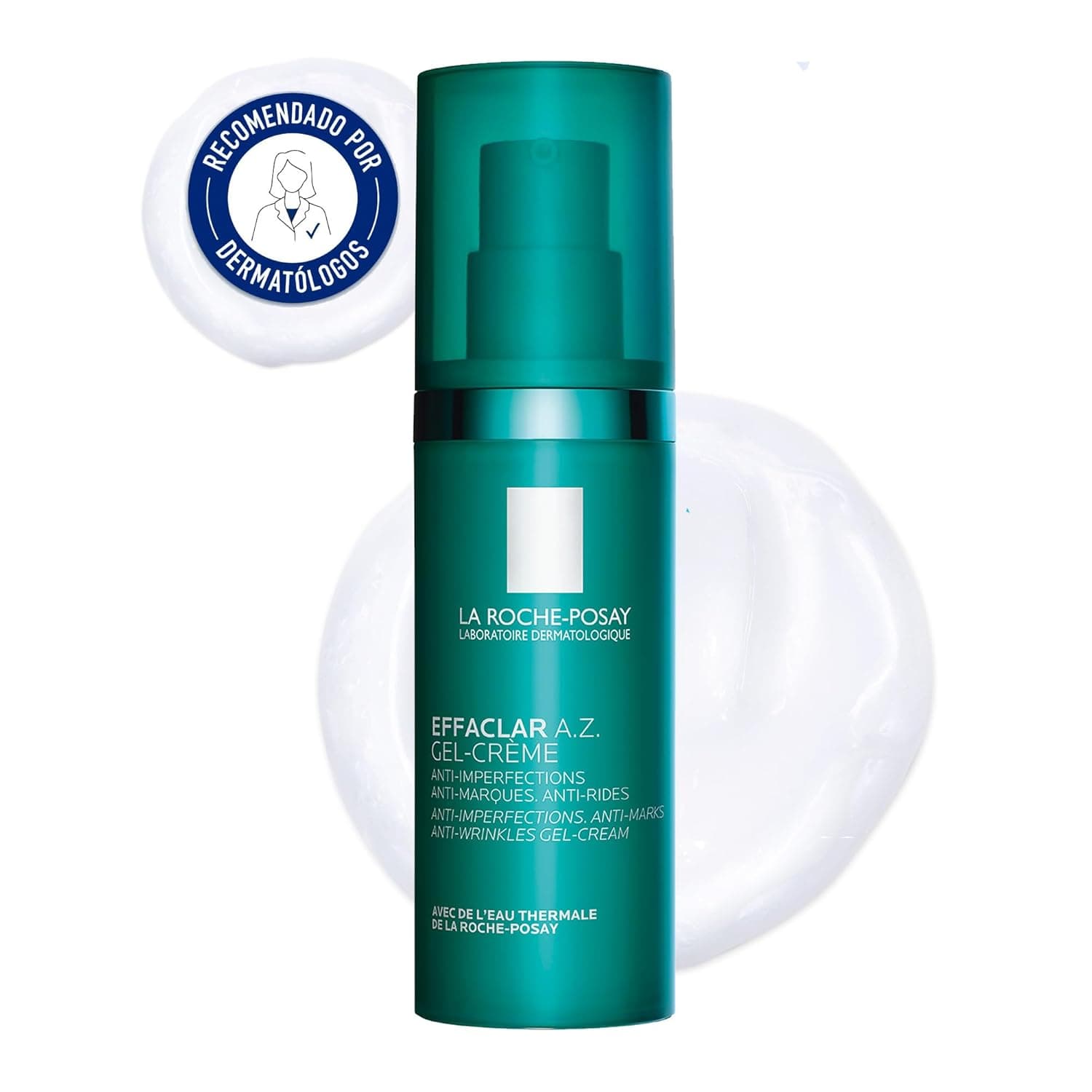La Roche-Posay Effaclar A.Z. | Gel-creme hidratante diário anti-imperfeições e anti-idade com ácido azelaico, salicílico e hialurónico, 40 ml