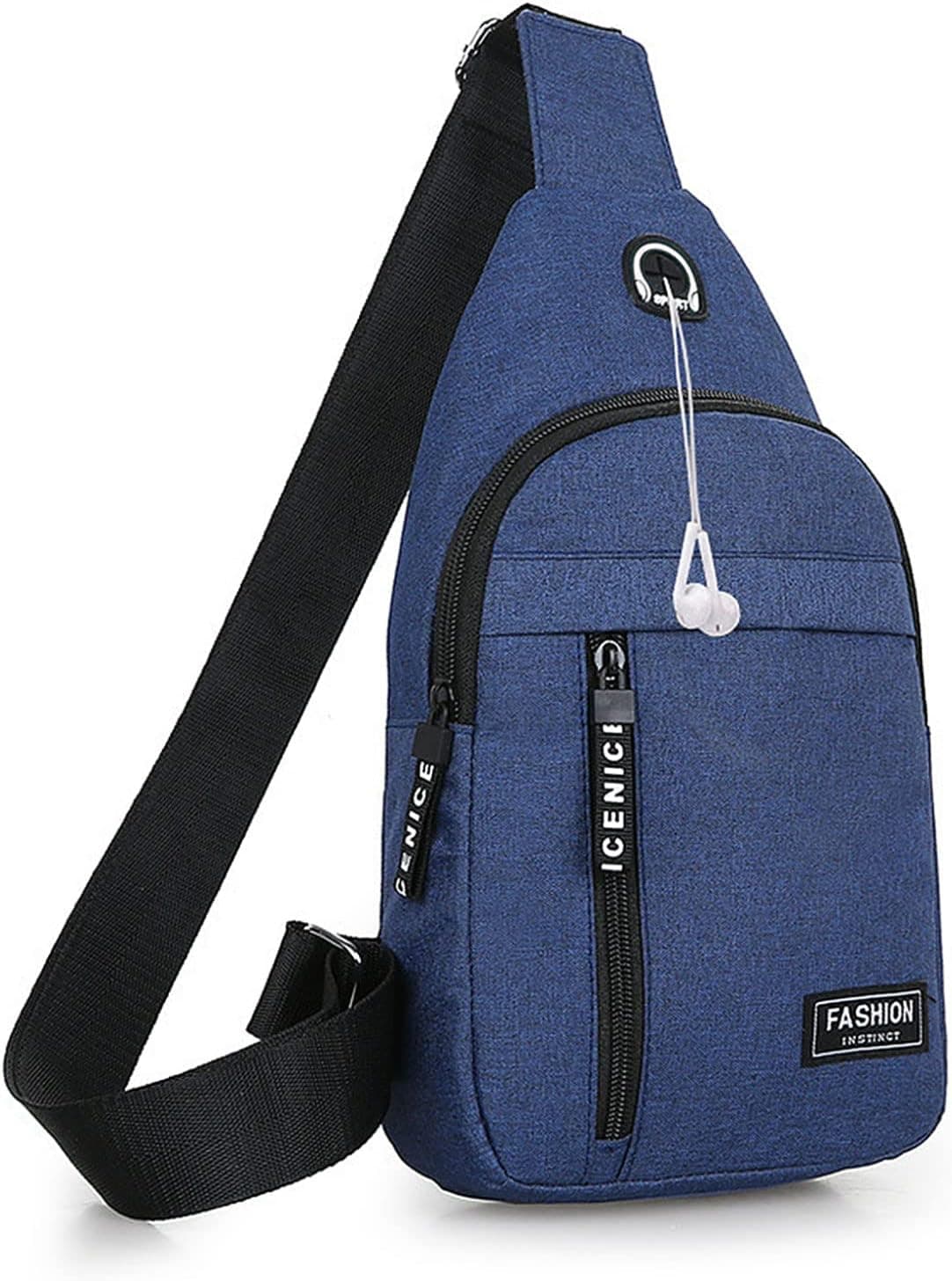 FuninCrea Bolso de hombro Oxford para hombre, con correas ajustables, para hombre de una sola capa, cruzada para viaje, gimnasio, bolsa de deporte, bolsa de correr