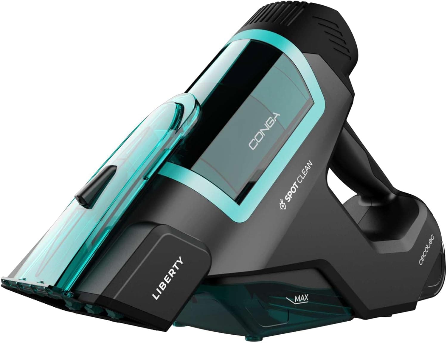 Cecotec Aspirador de tapetes de mão Conga Hand Carpet&Spot Clean 2500. 50 W, 3 em 1: Pulseira, limpeza e aspira, líquidos e sólidos, 2 reservatórios de 350 ml de água suja e limpa, automonomia 25 min