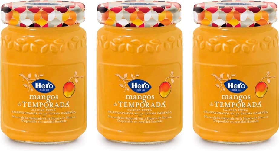 Hero Seasonal Mango | Doce de manga sem corantes nem conservantes, 350 g x 3