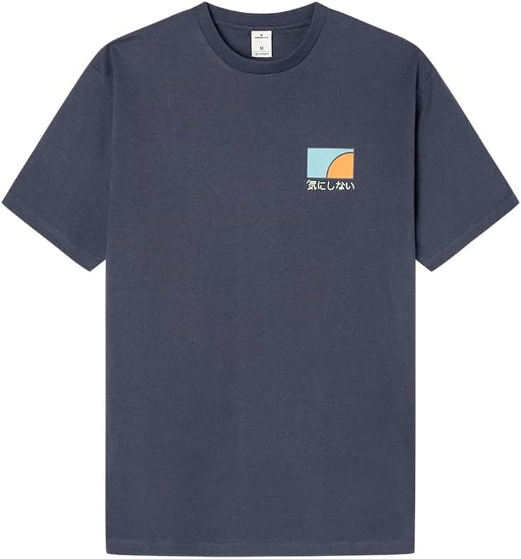 Springfield Reconsider Print Dawn Japan | T-shirt para homem em azul escuro
