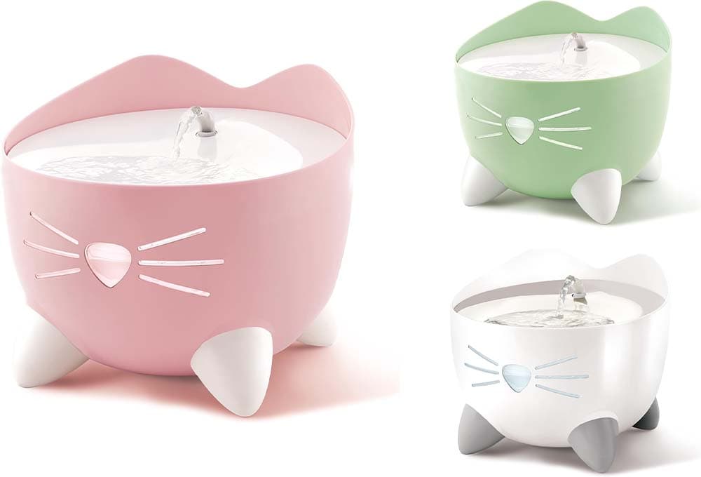 Catit Pixi Bebedor fonte de aço inoxidável para gatos, 2,5 l