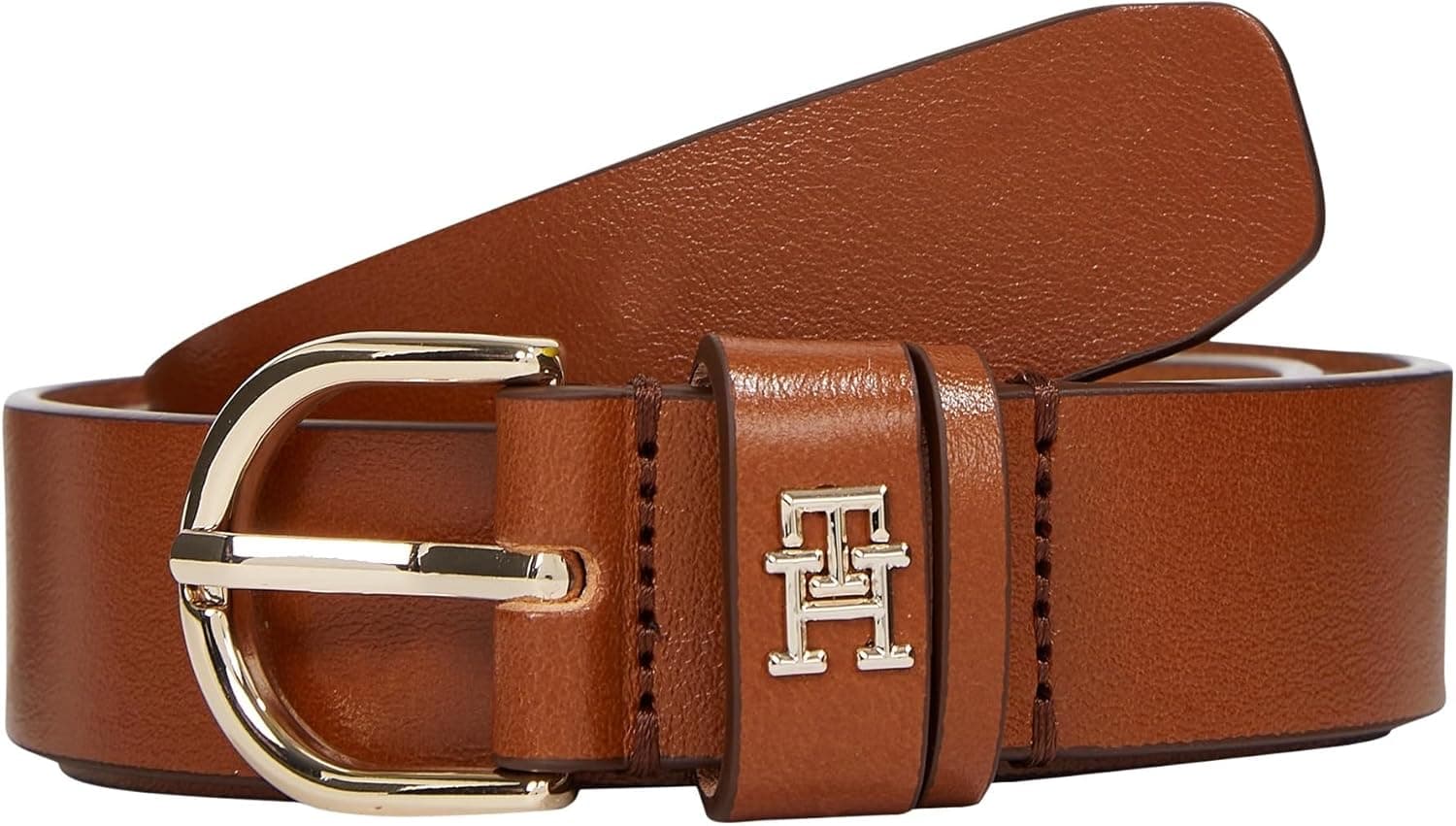 Tommy Hilfiger Essential Effortless 2.5 | Cinto ajustável para mulher em cognac