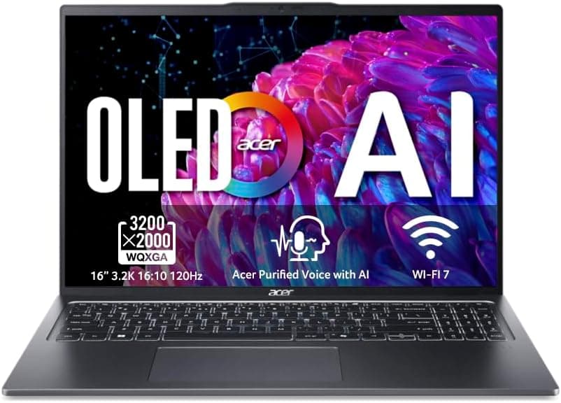 Acer Swift Go 16 SFG16-72-99Q7 Computador portátil de 16" WQHD OLED (Intel Core Ultra 9 185H, 32 GB RAM, 1TB SSD, Intel Arc Graphics, Windows 11 Home) prateado - teclado QWERTY Espanhol ol