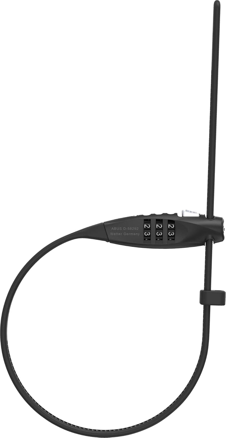 Abus Combiflex TravelGuard | Cadeado de cabo com código para capacetes, malas e equipamentos desportivos, 45 cm