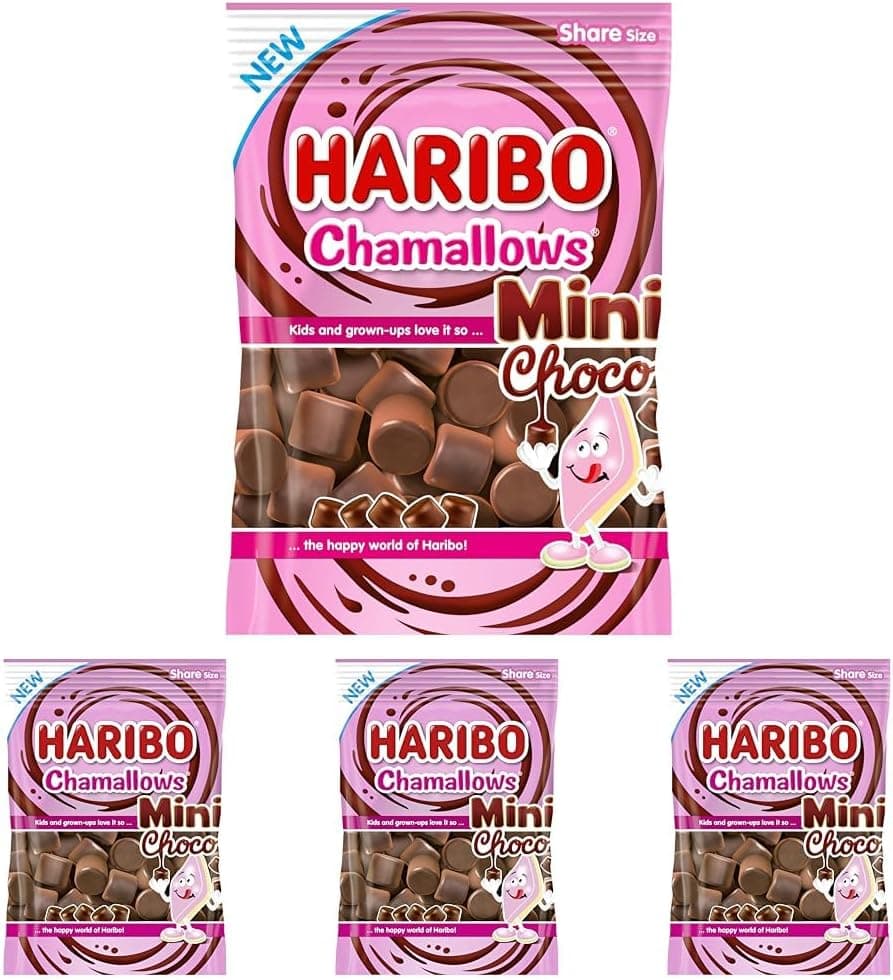 Haribo Chamallows Choco Mini, 140 g (embalagem de 4)