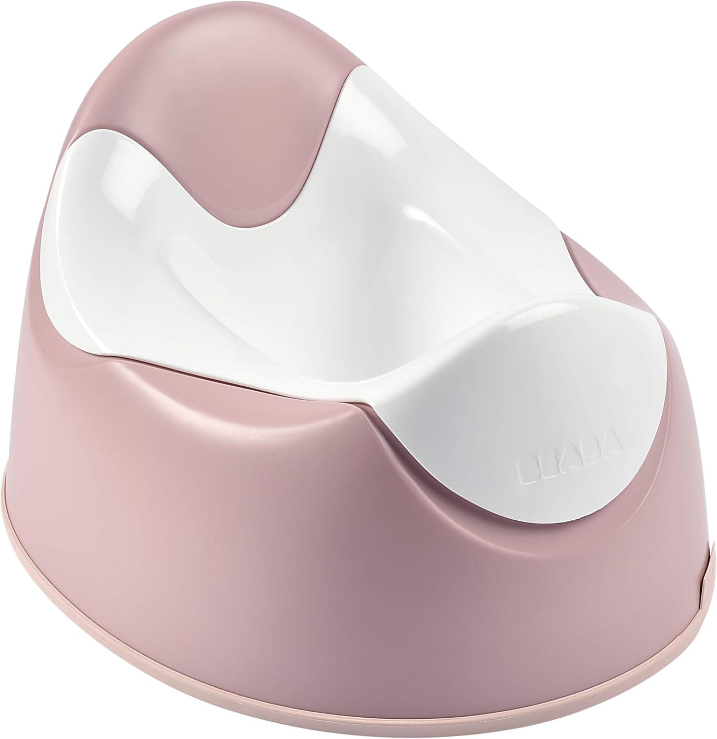 BÉABA Brinco de aprendizagem para bebé, WC ergonómico para crianças, antiderrapante, higiénico, fácil de limpar, alças de aderência na caneca, fabricado em França, rosa