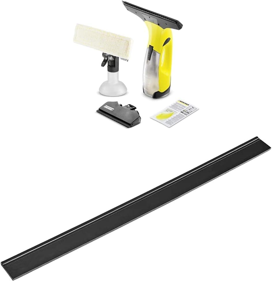 Kärcher Aspirador de cristais a bateria WV 2 Plus N e lábios de raspador de 280 mm, para aspiradores de cristais a bateria, limpeza sem riscas e sem gotejamento, adequado para todas as superfícies