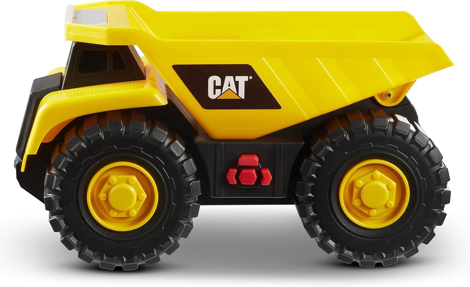 Caterpillar Tough Machines | Camião basculante de brinquedo com luzes, sons e peças móveis, 25 cm