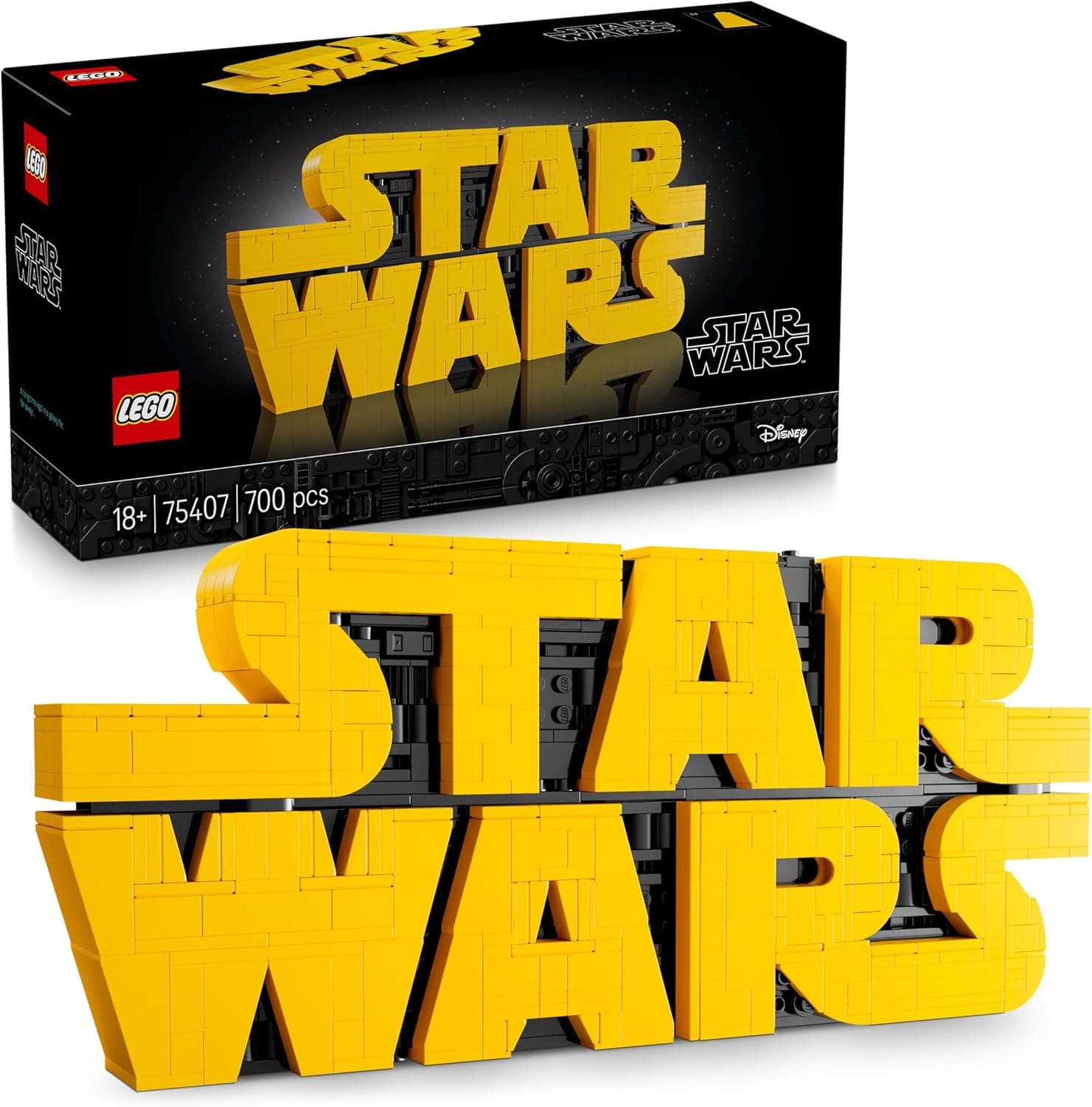 LEGO Star Wars 75407 Logotipo de Star Wars para construir - Maquete 3D de coleção para adultos - decoração para casa e escritório - presente para homens, mulheres, adolescentes e fãs