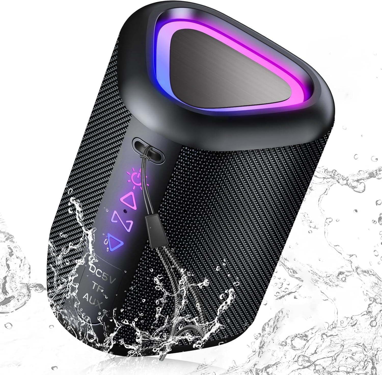 aowoka Athens | Coluna Bluetooth portátil com luzes LED e resistência à água IPX7