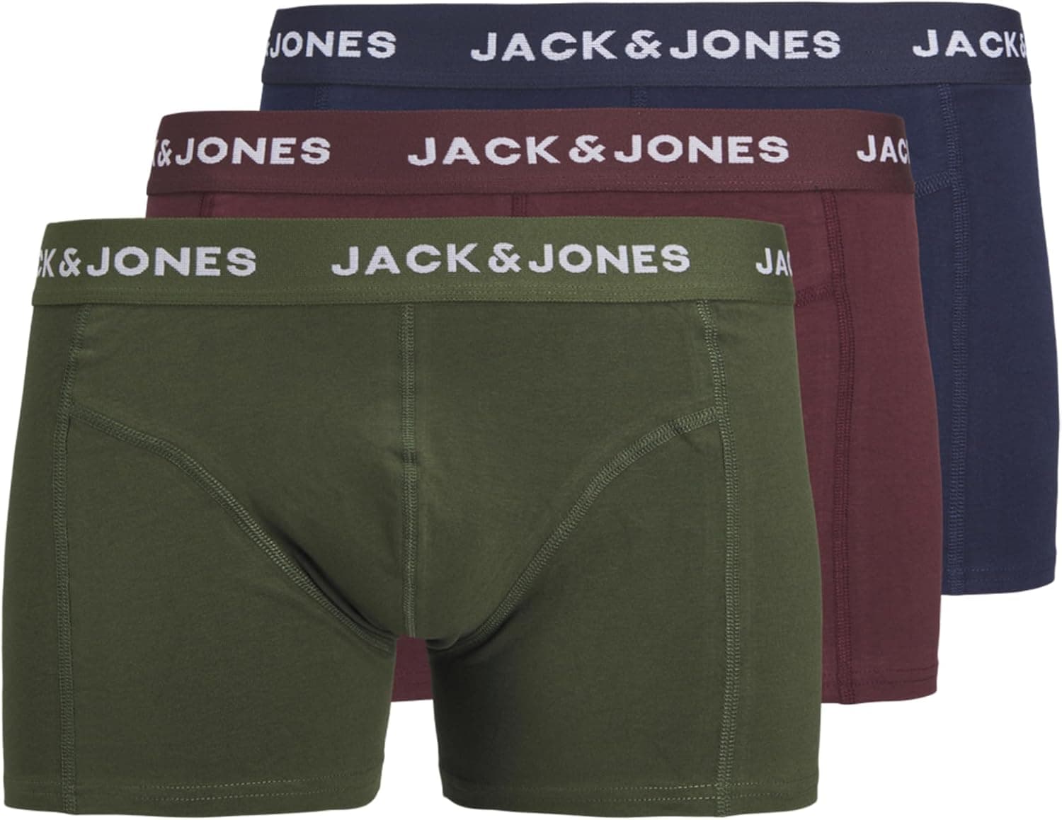 JACK & JONES Boxers para homem, pack de 3